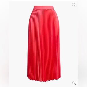J Crew Pleated midi skirt—Guava—Sz 16